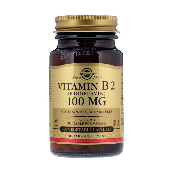 Solgar Vitamin B2 100mg Capsule Riboflavin 100's - Wellness Shoppee