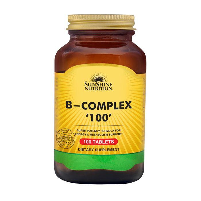 Sunshine Nutrition B-Complex 100 Tablets - Wellness Shoppee