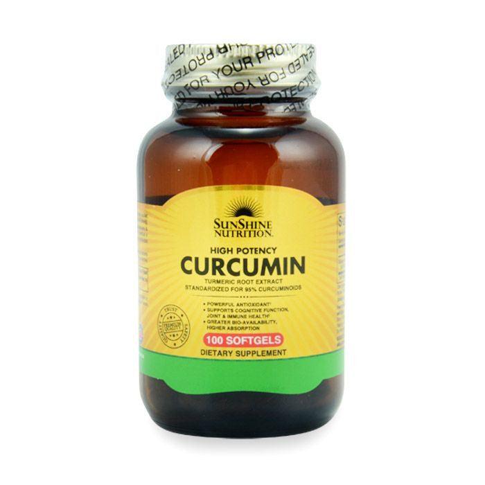 Sunshine Nutrition High Potency Curcumin 100 Softgels - Wellness Shoppee