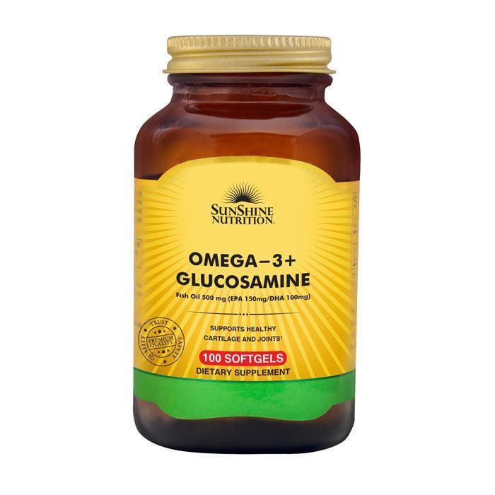 Sunshine Nutrition Omega 3+ Glucosamine 100 Softgels - Wellness Shoppee