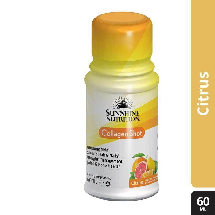 Sunshine Nutrition Collagen Shots Citrus Flavor 60 ml - Box of 12 Pieces - Wellness Shoppee