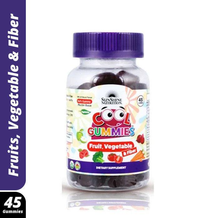 Sunshine Nutrition Cool Gummies Fruit Vegetable & Fiber 45's Gummies - Wellness Shoppee