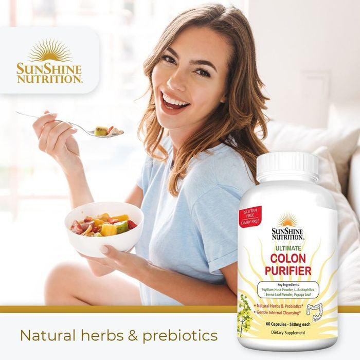 Sunshine Nutrition Ultimate Colon Purifier 60 Capsules - Wellness Shoppee