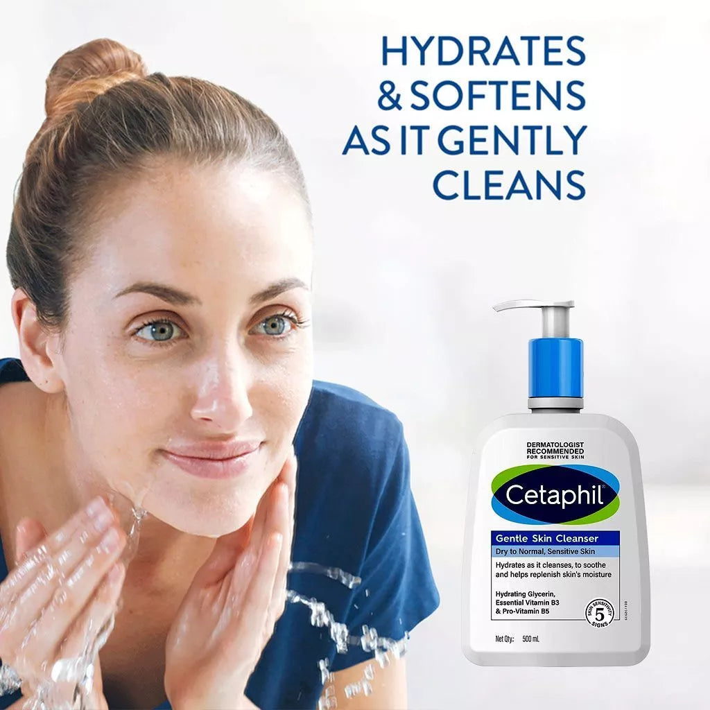 Cetaphil Gentle Skin Cleanser Dry to Normal, Sensitive Skin 500 mL - Wellness Shoppee