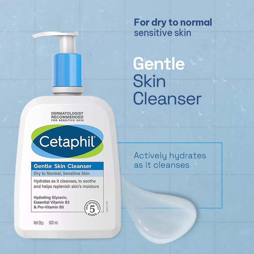 Cetaphil Gentle Skin Cleanser Dry to Normal, Sensitive Skin 500 mL - Wellness Shoppee