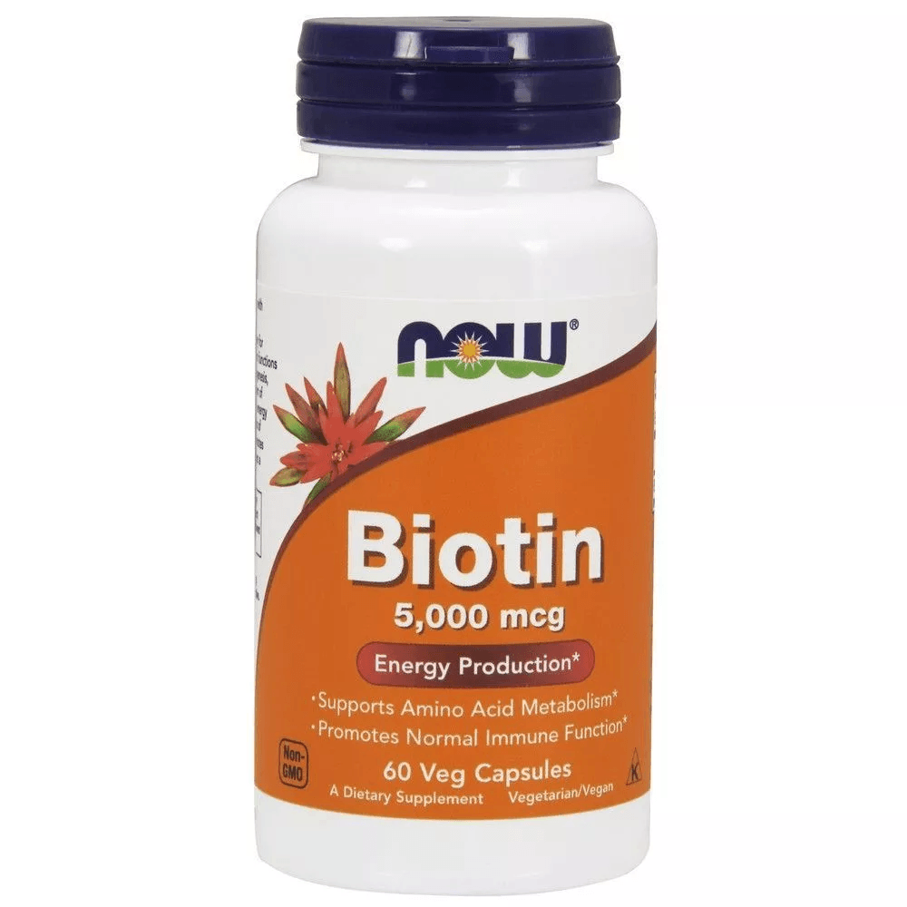 Now Biotin 5000 mcg Capsules 60's - Wellness Shoppee