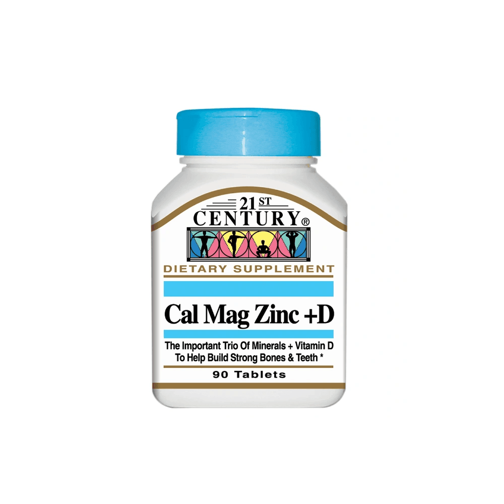 21st Century Cal Mag Zinc + D 90 Tablets - Wellness Shoppee