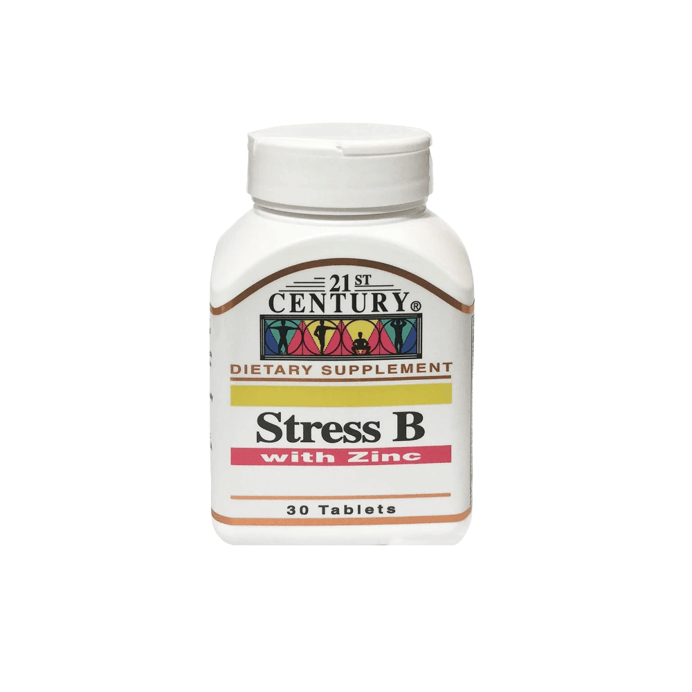 21st Century Stress B With Zinc 30 Tablets - Wellness Shoppee