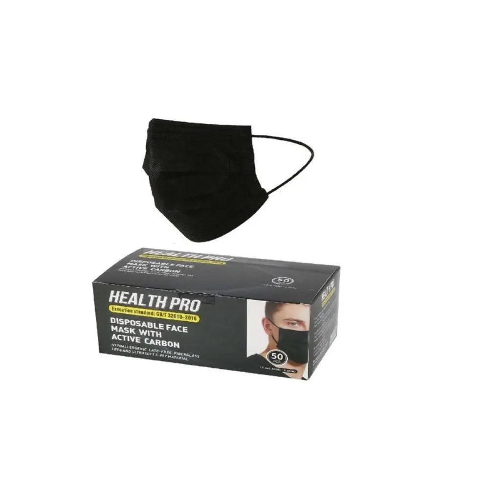 3 Ply Disposable Face Mask Black Color 50s - Wellness Shoppee