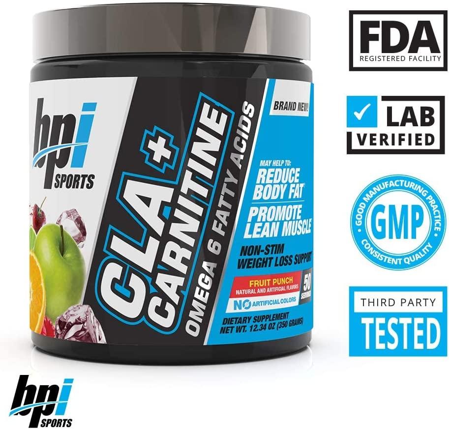 BPI Sports Health CLA + Carnitine Non-Stimulant Formula (Fruit Punch, 50 Servings) - Wellness Shoppee