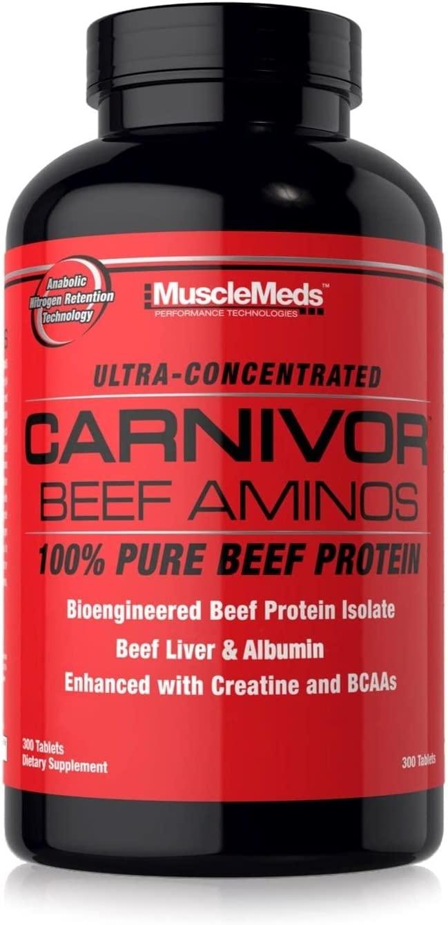 Musclemeds Carnivor Beef Aminos, 300 Tablets - Wellness Shoppee