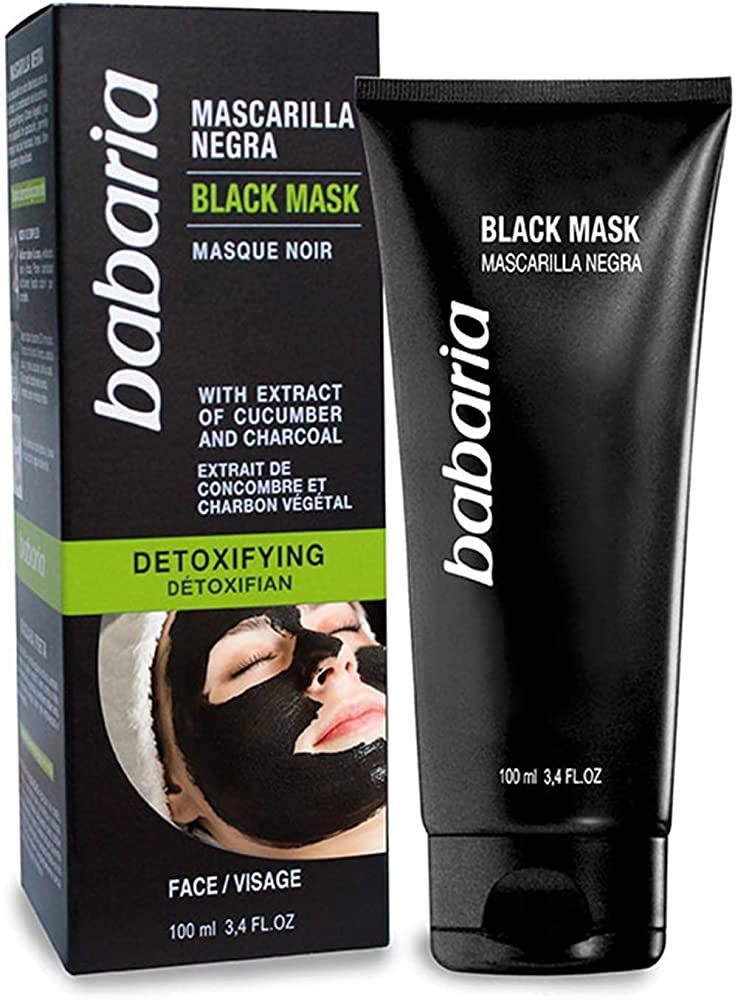 Black Mask Peel Off Mask, Blackhead Remover Mask, Babaria Charcoal Mask Detoxifying 100 Ml - Wellness Shoppee