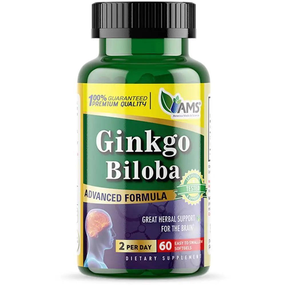 AMS Ginkgo Biloba 60mg Softgels 60s - Wellness Shoppee