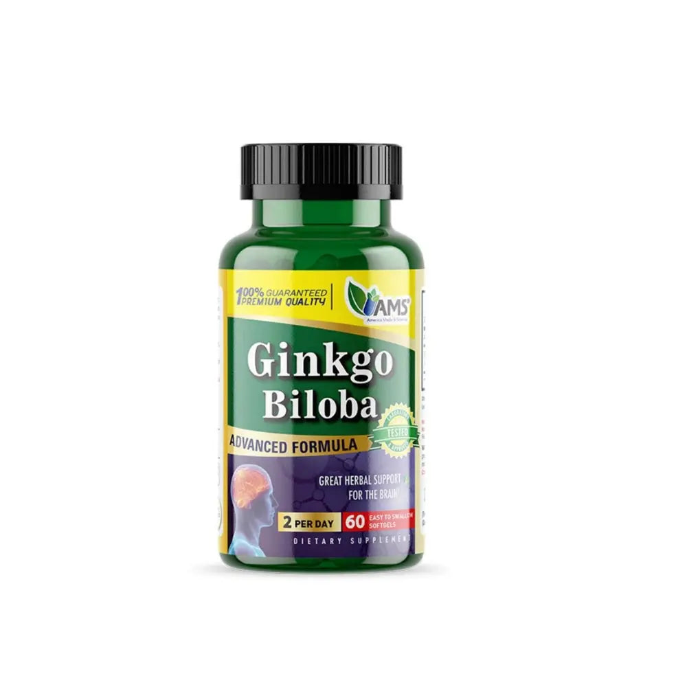 AMS Ginkgo Biloba 60mg Softgels 60s - Wellness Shoppee