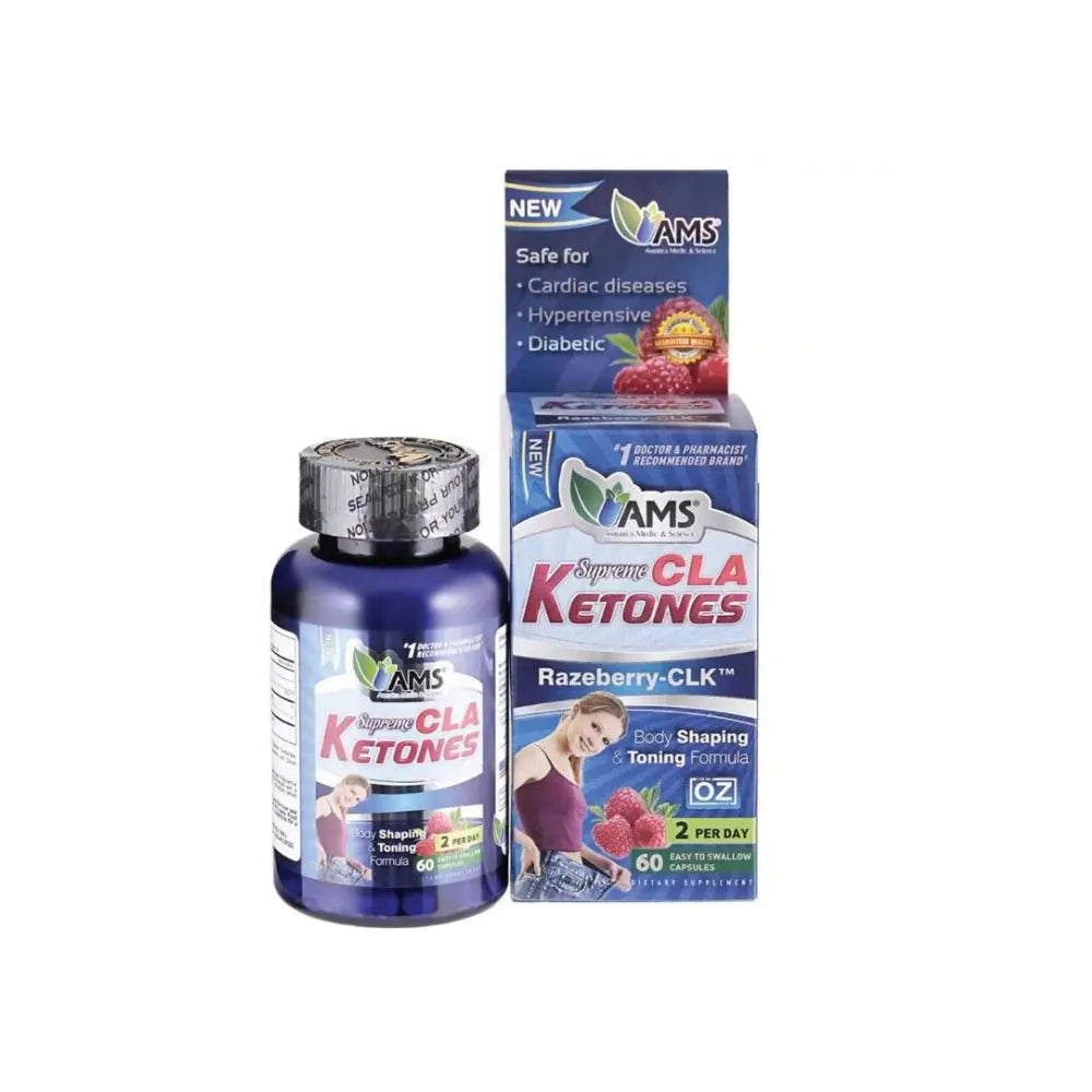 AMS Raspberry Ketone With CLA 60s - Wellness Shoppee