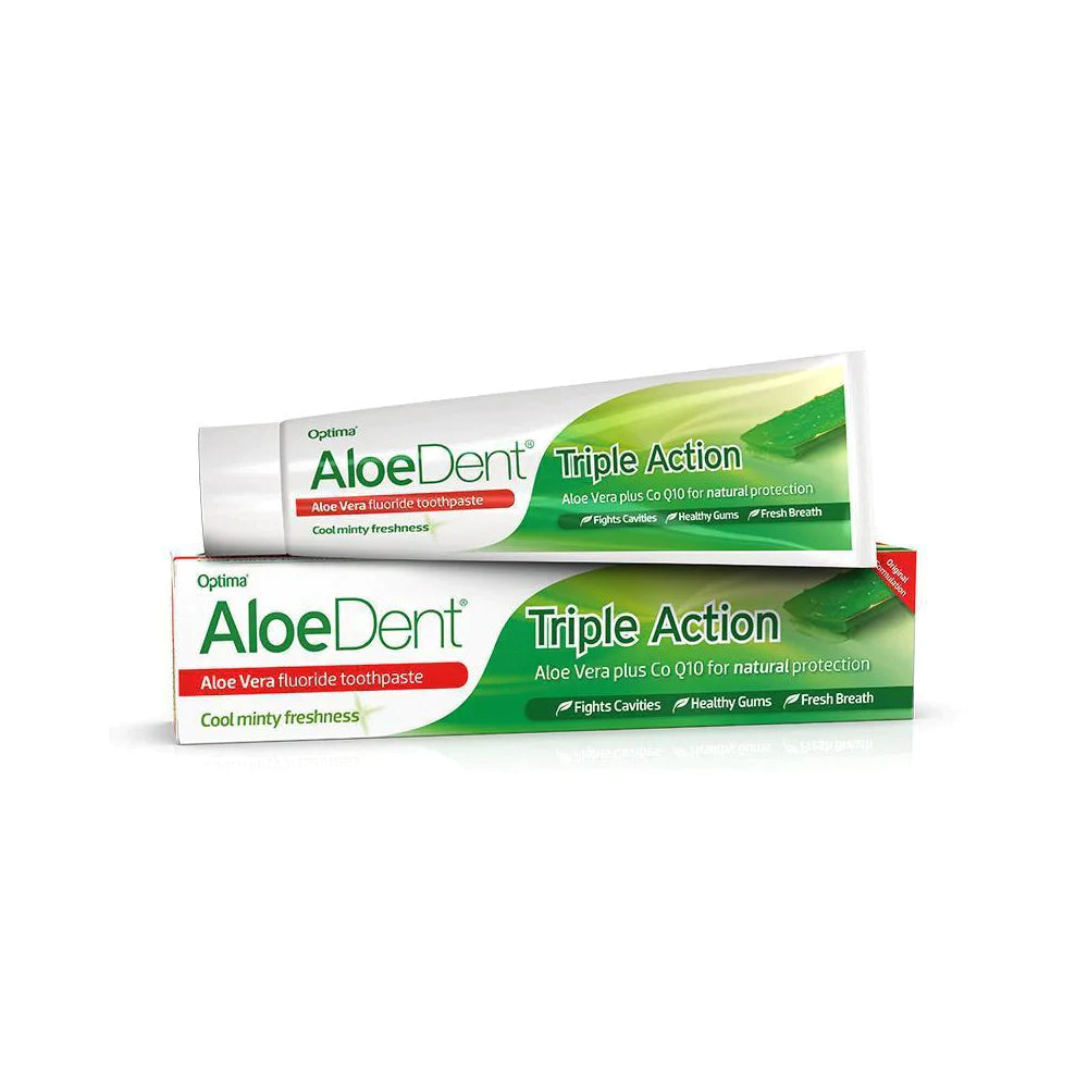 AloeDent® Triple Action Fluoride Toothpaste 100ml - Wellness Shoppee