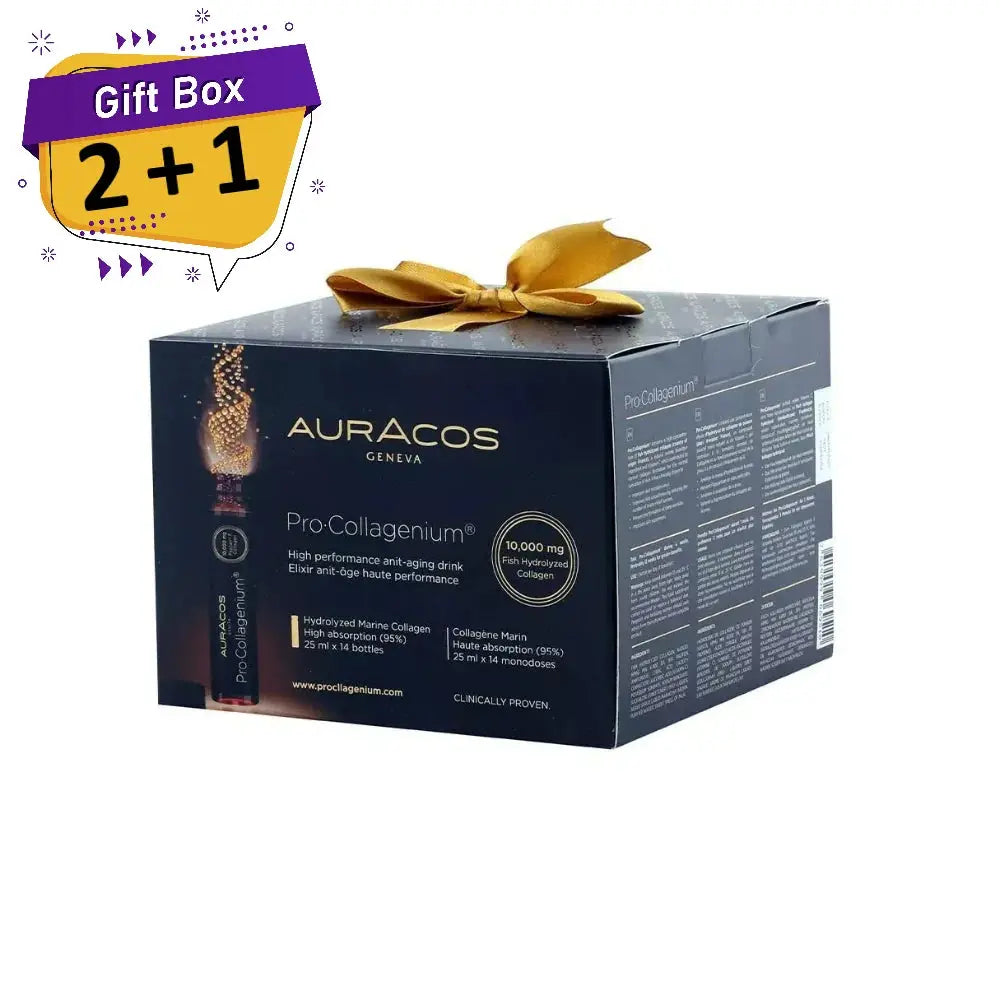 Auracos Pro-Collagen Anti-Aging Drinkable Shots 25ml x 14 Gift Box - Wellness Shoppee