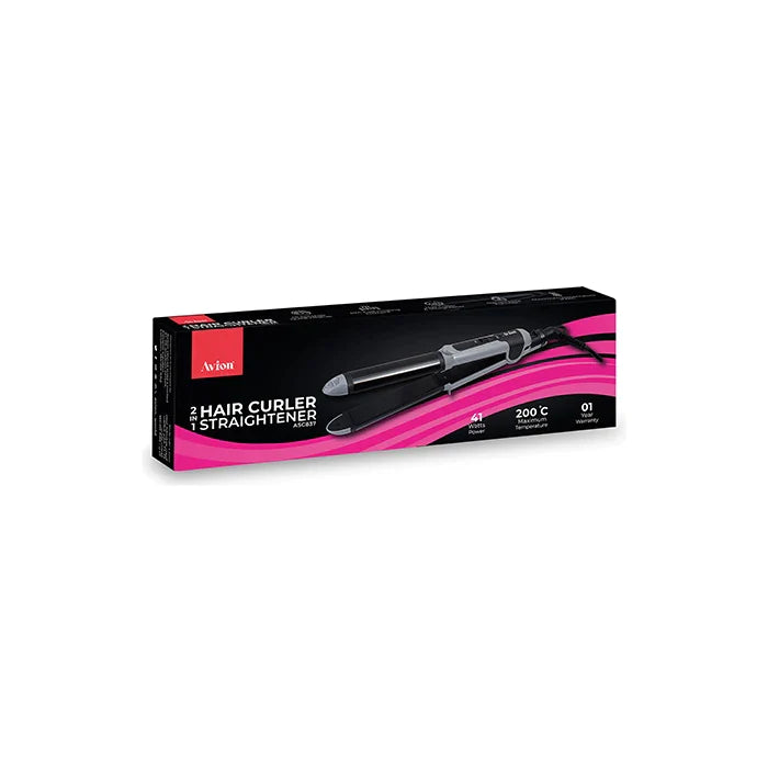 Avion 2 In 1 Hair Curler & Straightener ASC837 - Wellness Shoppee