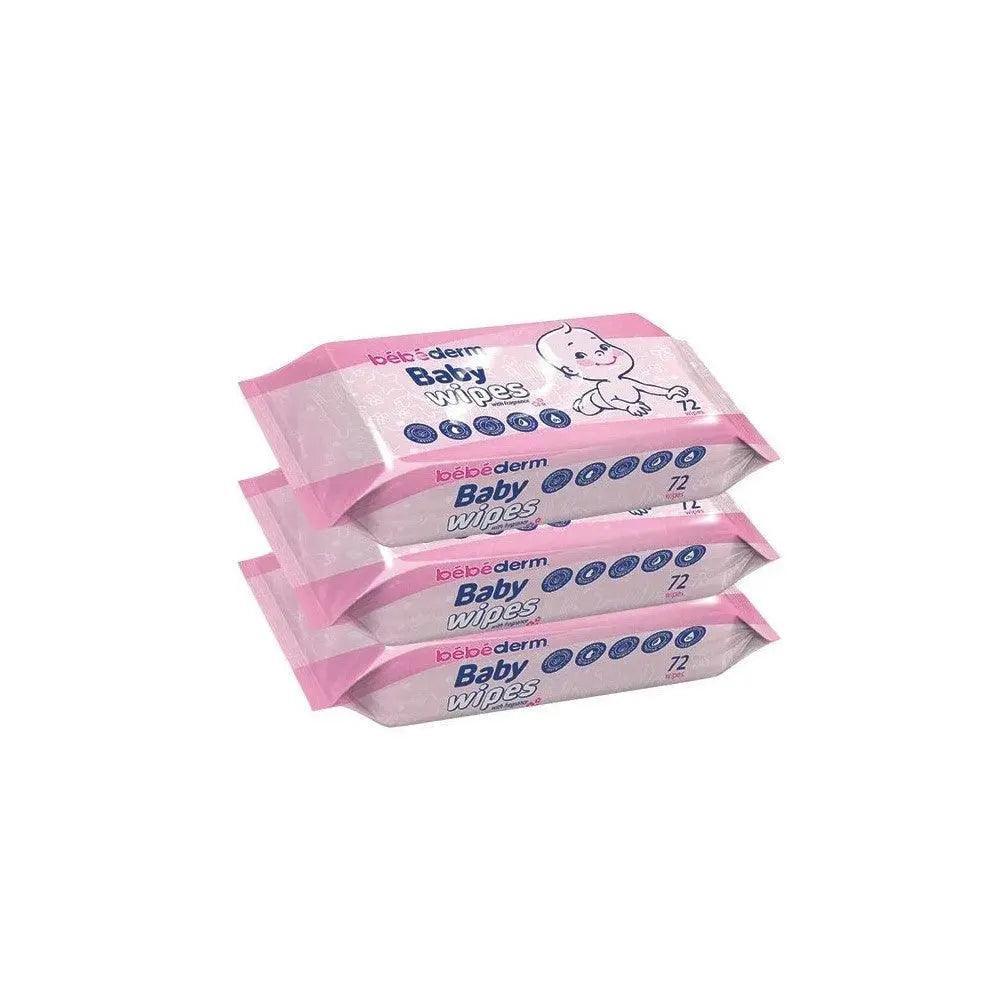 Bebederm Baby Wipes 3 X 72 Wipes - Fragrance - Wellness Shoppee