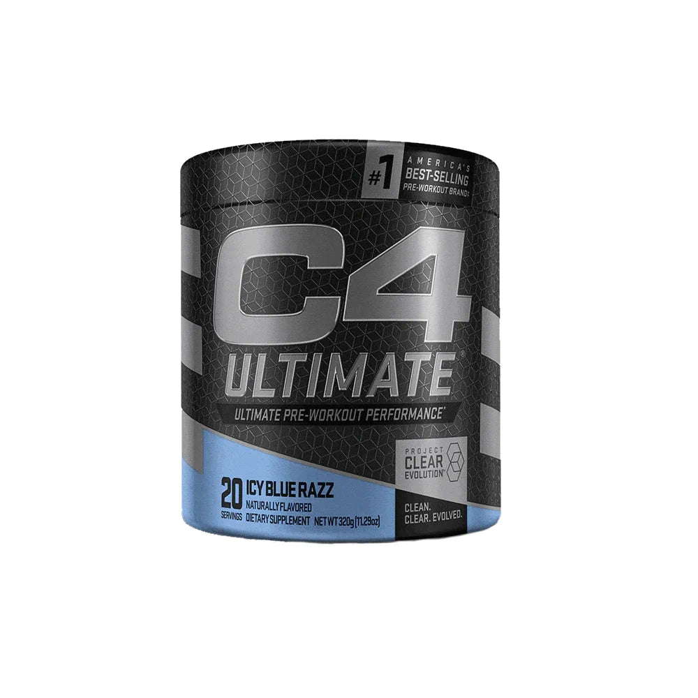 C4 Ultimate Pre Workout Icy Blue Razz 20 Servings - Wellness Shoppee