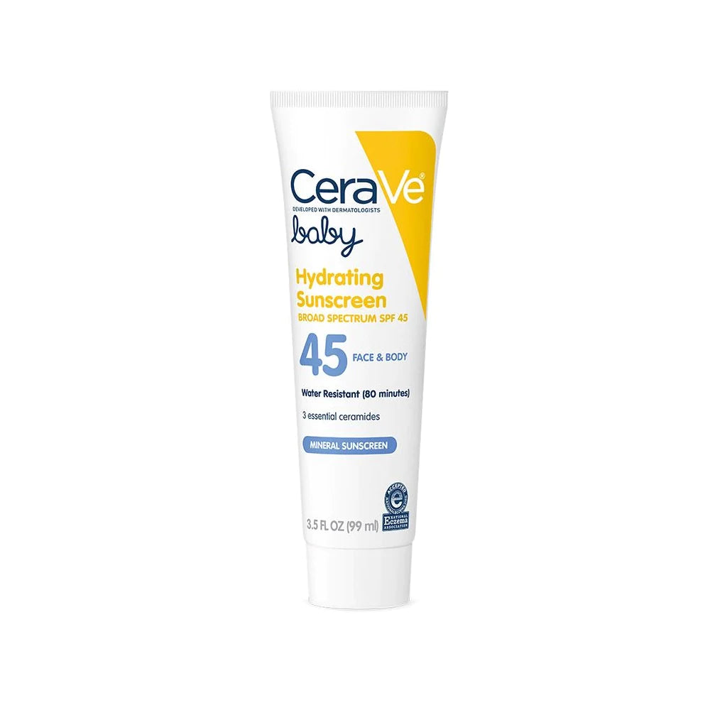 Cerave Baby Hydrating Sunscreen for Face & Body SPF 45 99ml - Wellness Shoppee