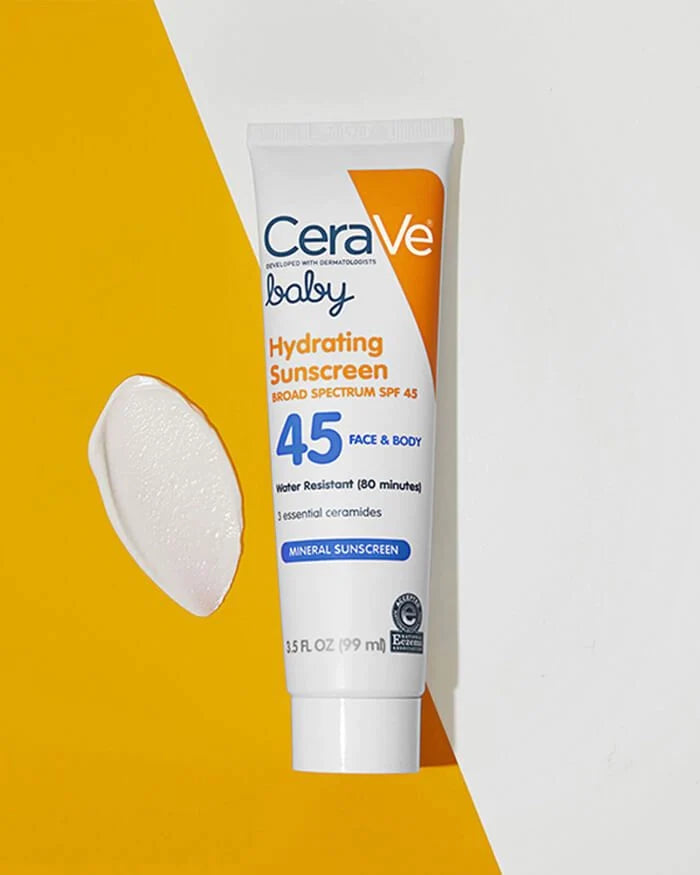 Cerave Baby Hydrating Sunscreen for Face & Body SPF 45 99ml - Wellness Shoppee