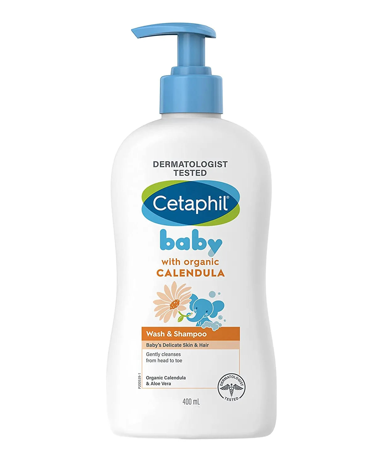 Cetaphil Baby Calendula Wash & Shampoo Pump - 400mL - Wellness Shoppee