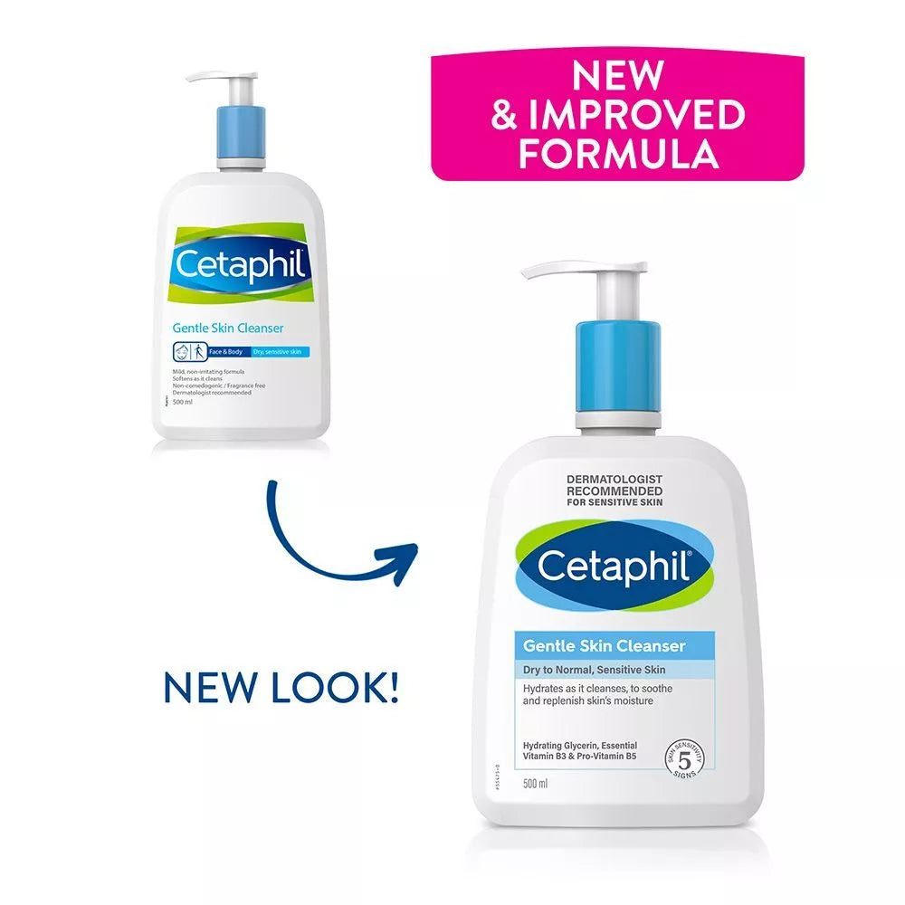 Cetaphil Gentle Skin Cleanser Dry to Normal, Sensitive Skin 500 mL - Wellness Shoppee
