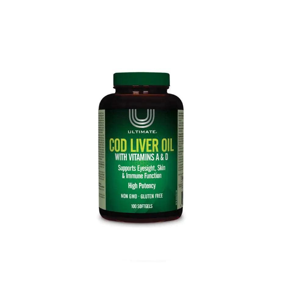 Cod Liver Oil with Vitamins A & D 100s - Wellness Shoppee