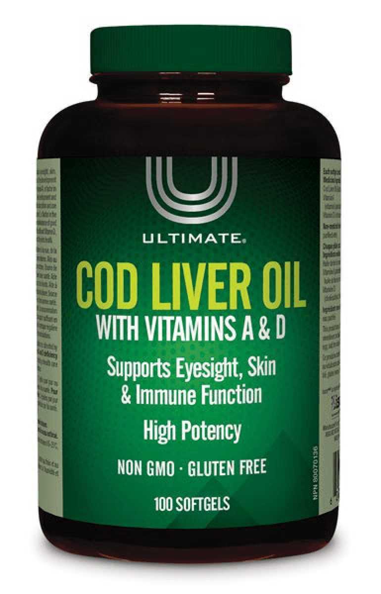 Cod Liver Oil with Vitamins A & D 100s - Wellness Shoppee