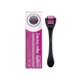 Derma Roller System Titanium Micro Needles Roller, Black/Pink - Wellness Shoppee