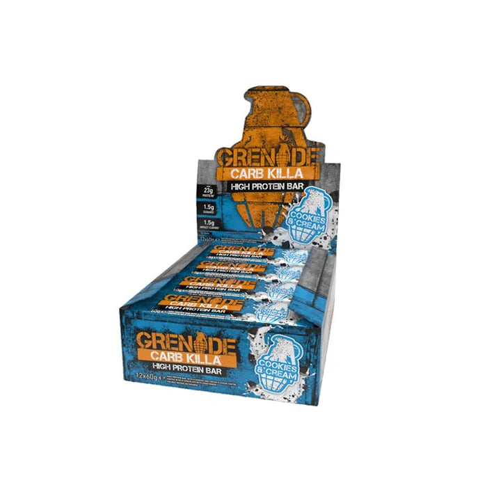 Grenade Carb Killa Protein Bar Cookies & Cream 60gm – Box of 12 - Wellness Shoppee