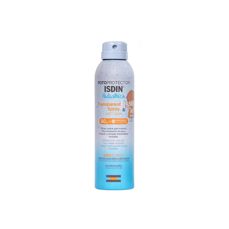 Isdin Fotoprotector Pediatrics Wet Skin Transparent Spray 50+ 250ml - Wellness Shoppee