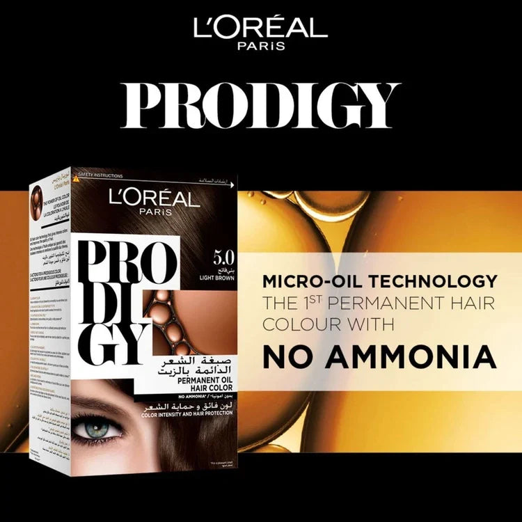 L'Oreal Paris Prodigy 5.0 Light Brown Permanent Oil Hair Colour - Wellness Shoppee