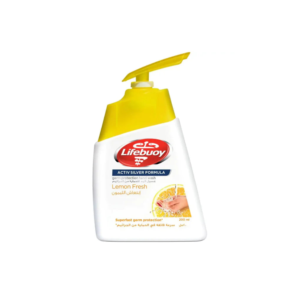 Lifebuoy Lemon Fresh Anti Bacterial Hand Wash White 200ml - Wellness Shoppee