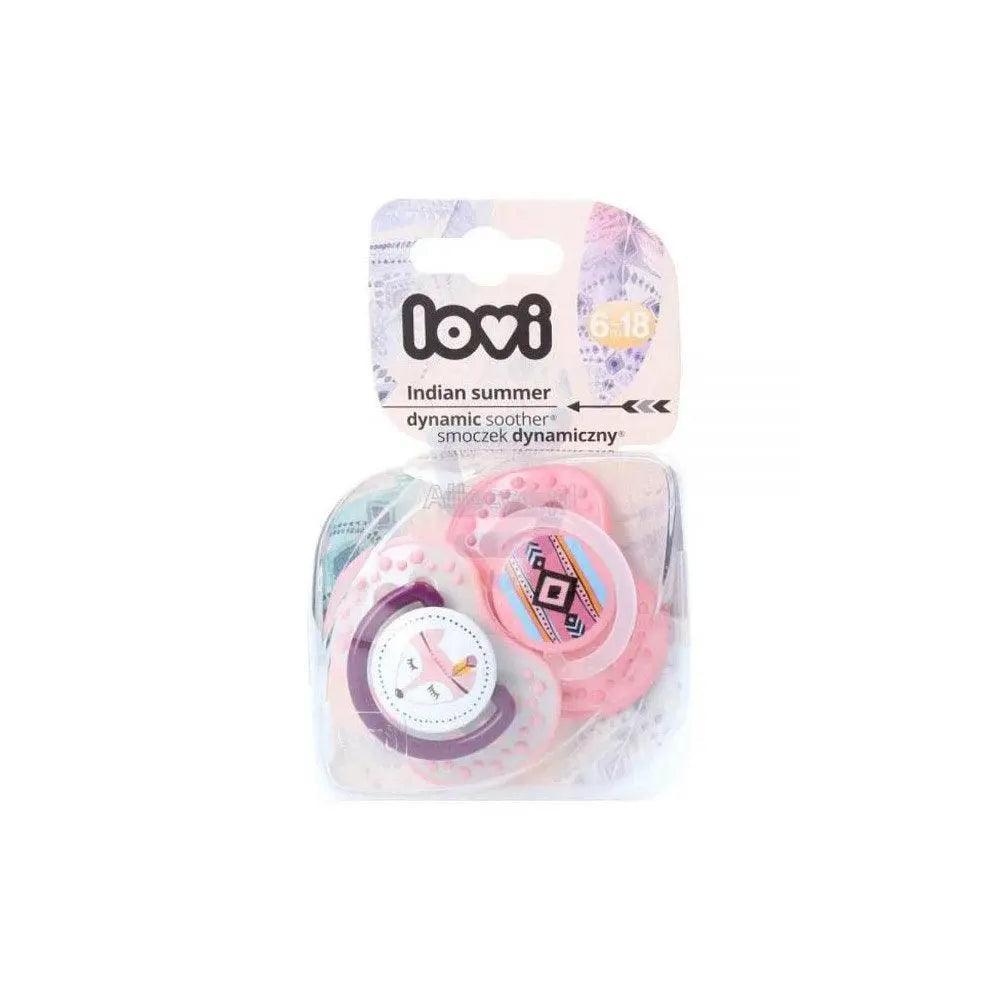 Lovi Dynamic Soother Silicone 6-18 m (2 pcs) Indian Summer Girl - Wellness Shoppee