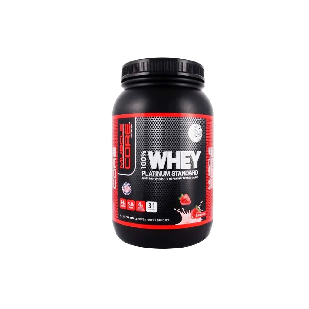 Muscle Core 100% Whey Platinum Standard 2lb Strawberry - Wellness Shoppee