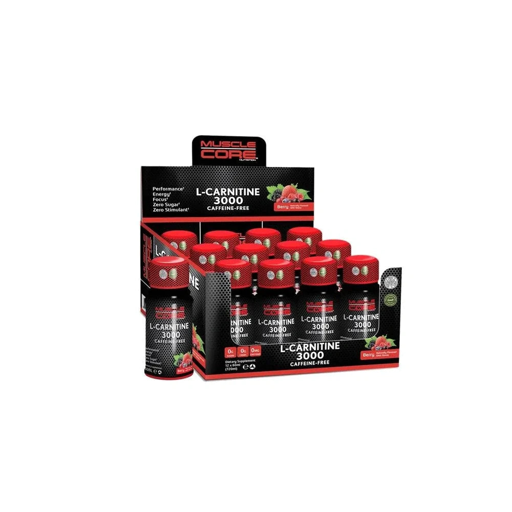 Muscle Core L-Carnitine 3000mg Berry 60ml Box Of 12 pcs - Wellness Shoppee