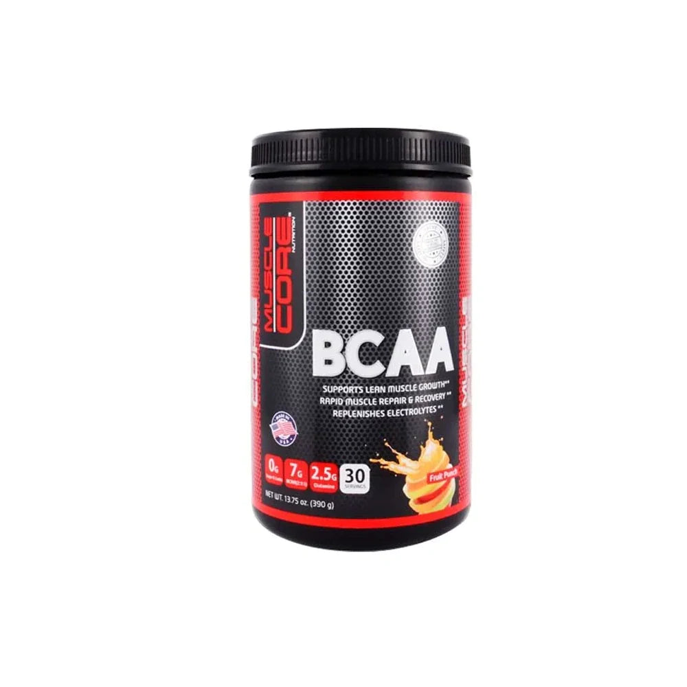 Muscle Core Nutrition BCAA 30 Servings Fruit Punch - Wellness Shoppee