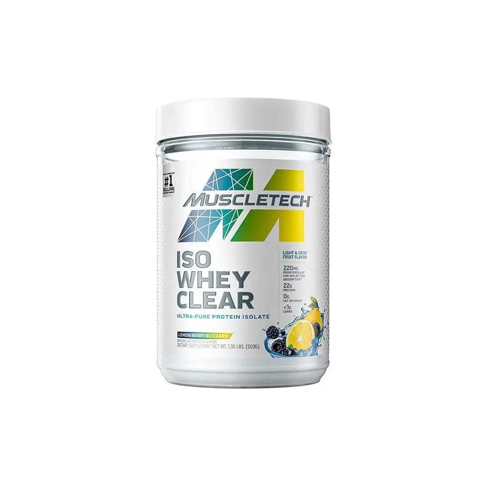 MuscleTech Iso Whey Clear Lemon Berry Blizzard 1.1lbs - Wellness Shoppee
