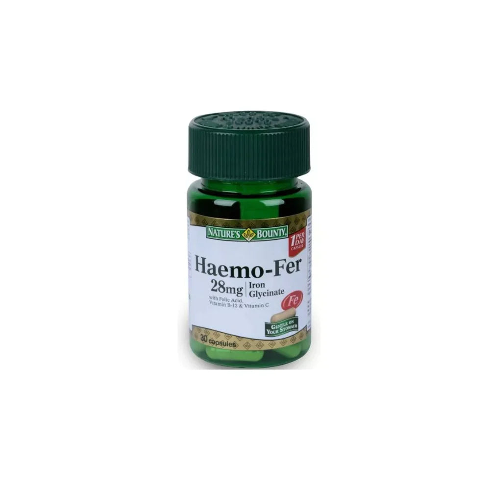 Nature's Bounty Haemo-Fer 28 mg Capsules 30s - Wellness Shoppee