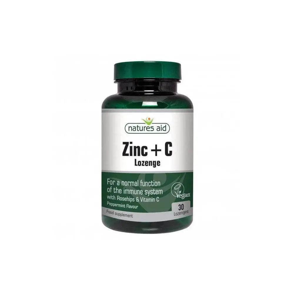 Natures Aid Zinc + Vitamin C Lozenges 30s - Wellness Shoppee