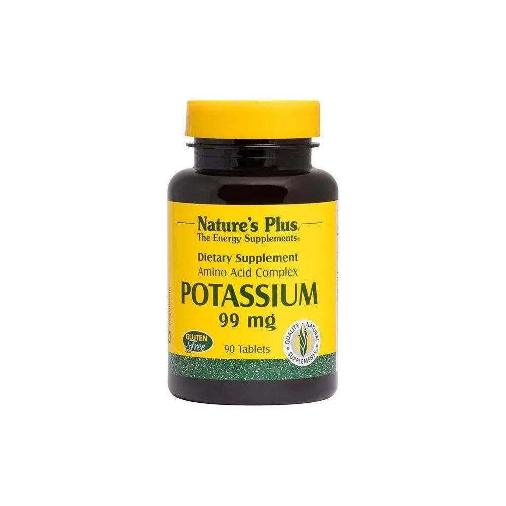 Natures Plus Potassium 99 mg Biotron Amino Acid Complex 90 Tablets - Wellness Shoppee