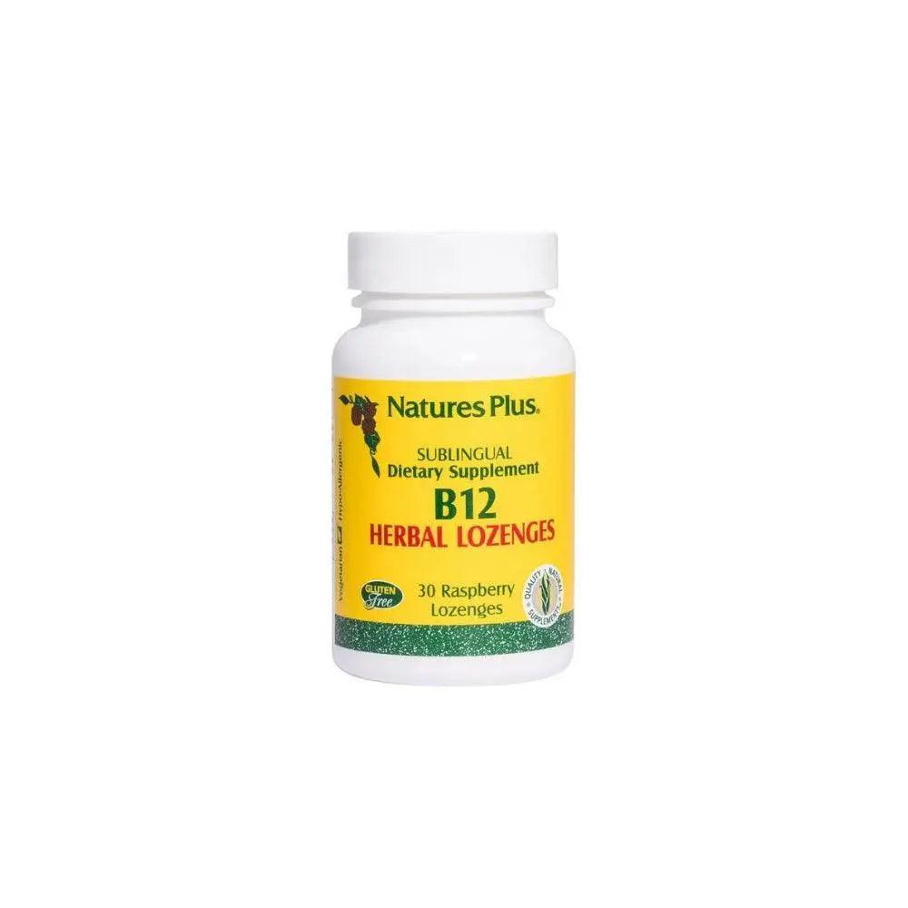 Natures Plus Vitamin B 12 1000 mcg Herbal Lozenges 30s - Wellness Shoppee