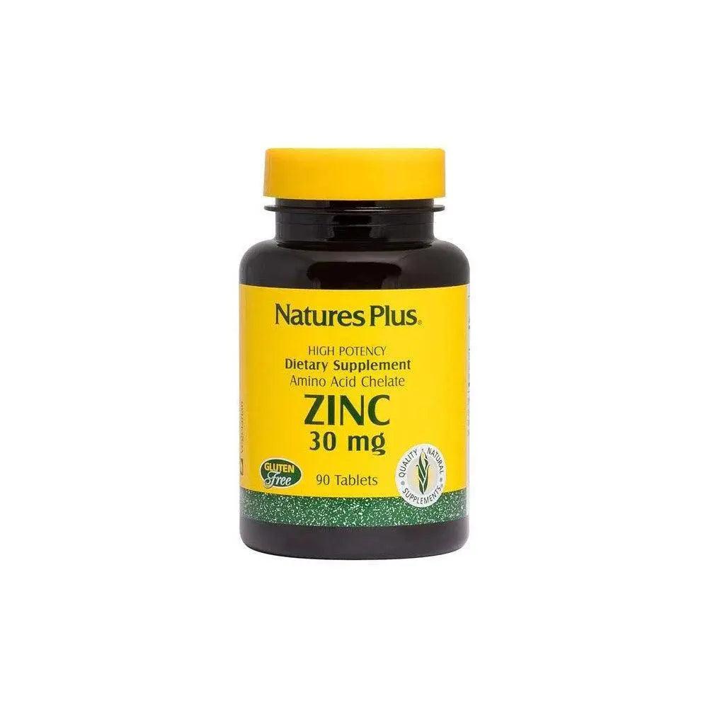 Natures Plus Zinc 30 mg 90 Tablets - Wellness Shoppee