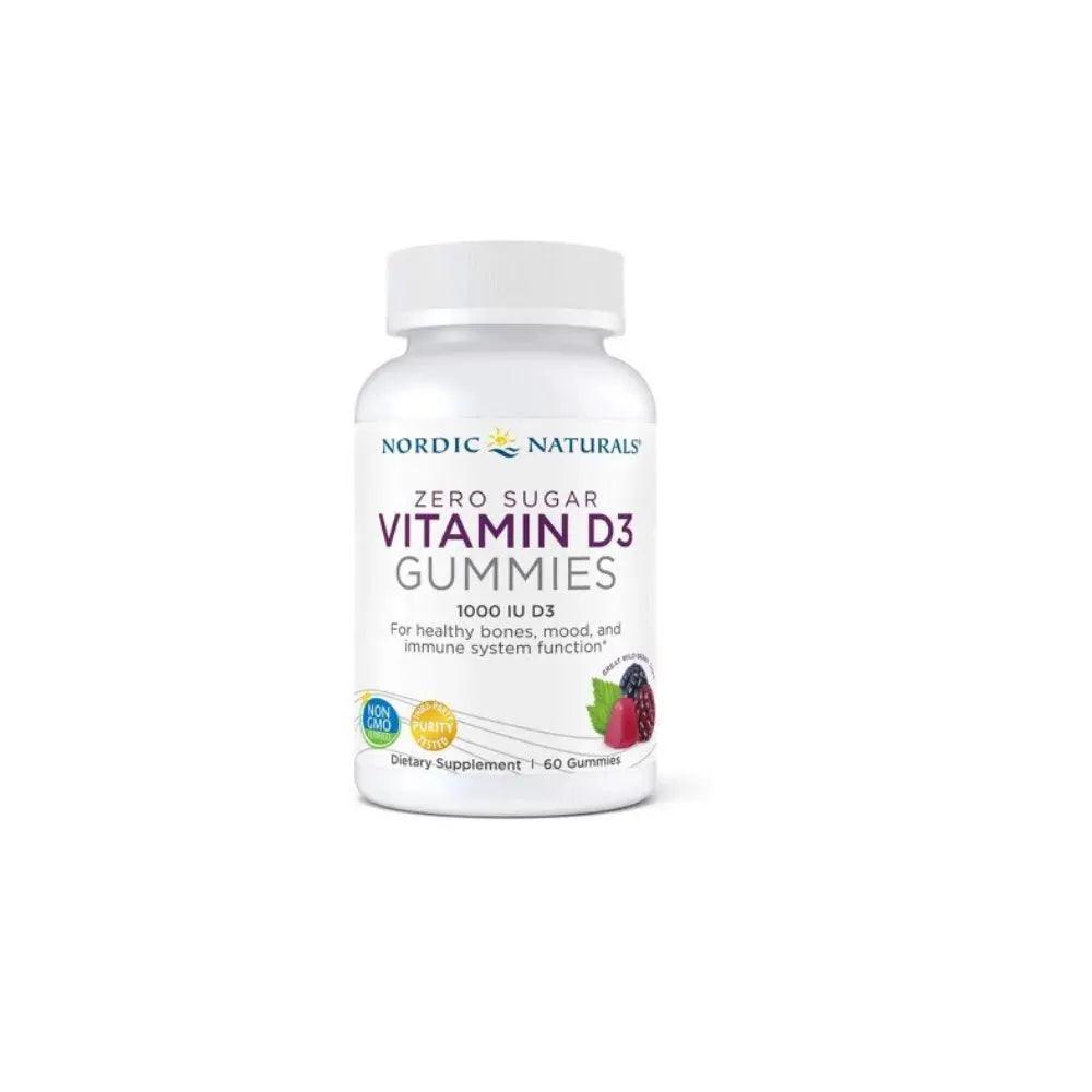 Nordic Naturals Zero Sugar Vitamin D3 1000iu Gummies 60s - Wellness Shoppee