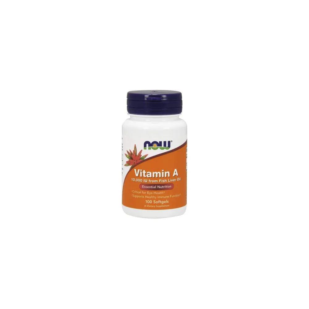 Now Foods Vitamin A 10,000 IU 100 Softgels - Wellness Shoppee