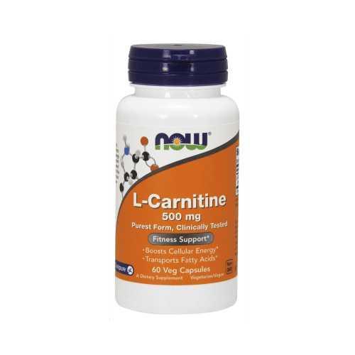 Now L-Carnitine 500 mg 60 Veg Capsules - Wellness Shoppee