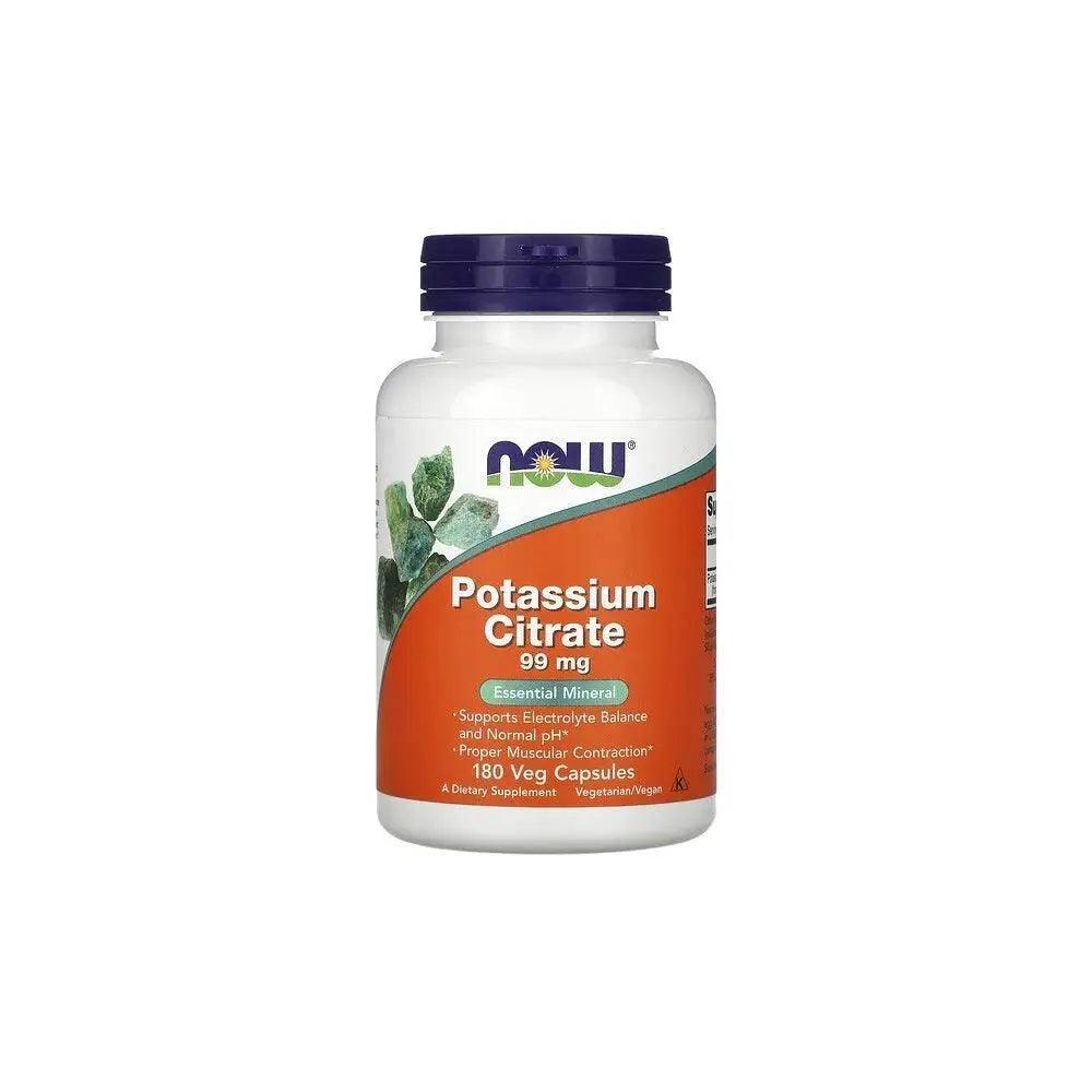 Now Potassium Citrate 99 mg 180 Veg Capsules - Wellness Shoppee