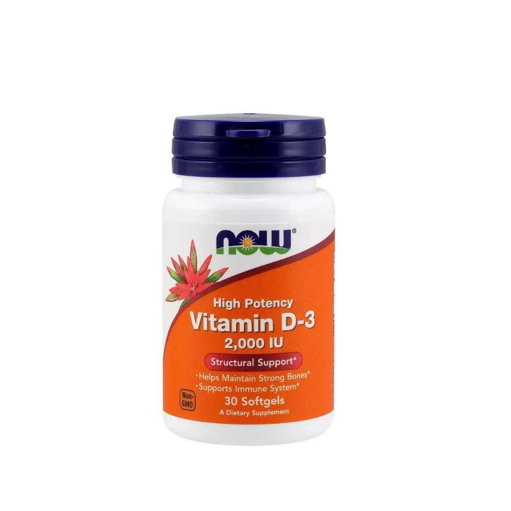 Now Vitamin D3-2000 IU S/Gels 120's - Wellness Shoppee